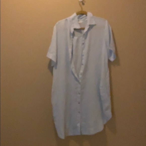 Baci Linen Button up tunic with pockets - Picture 1 of 5